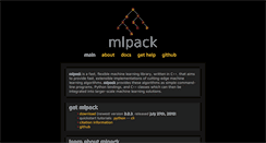 Desktop Screenshot of mlpack.org